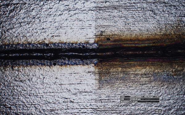 Laser cleaning of micro weld Laser cleaning of micro weld